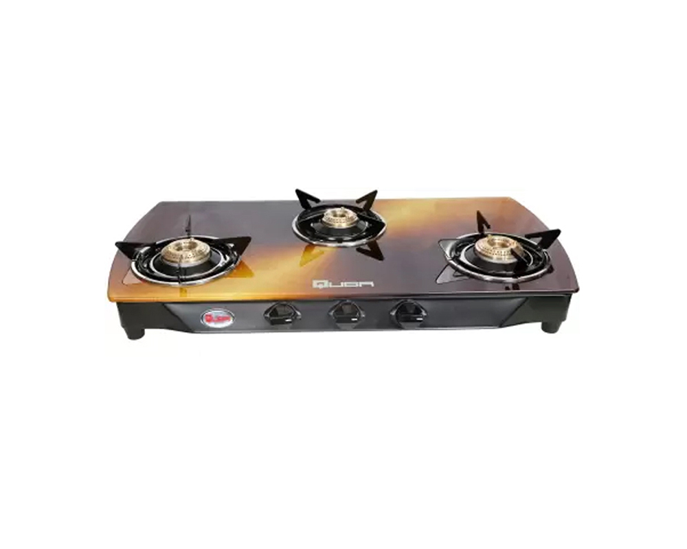 Quba Copper Glass 3 Burner