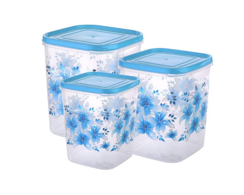 Kitchen Classic Container Small 3 Pcs Set (35  45  65) Tr. Printed