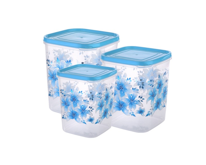 Kitchen Classic Container 3 Pcs Set (65 85 115) Tr. Printed