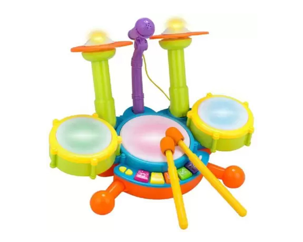 Electronic Drum Kit Set with Microphone Musical Toys