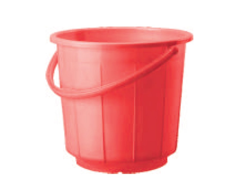 Ratan Plastic Bucket With Handle Printed