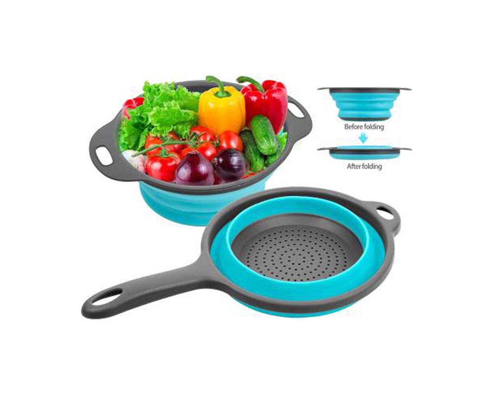 Collapsible Silicone Colander with Space Saver