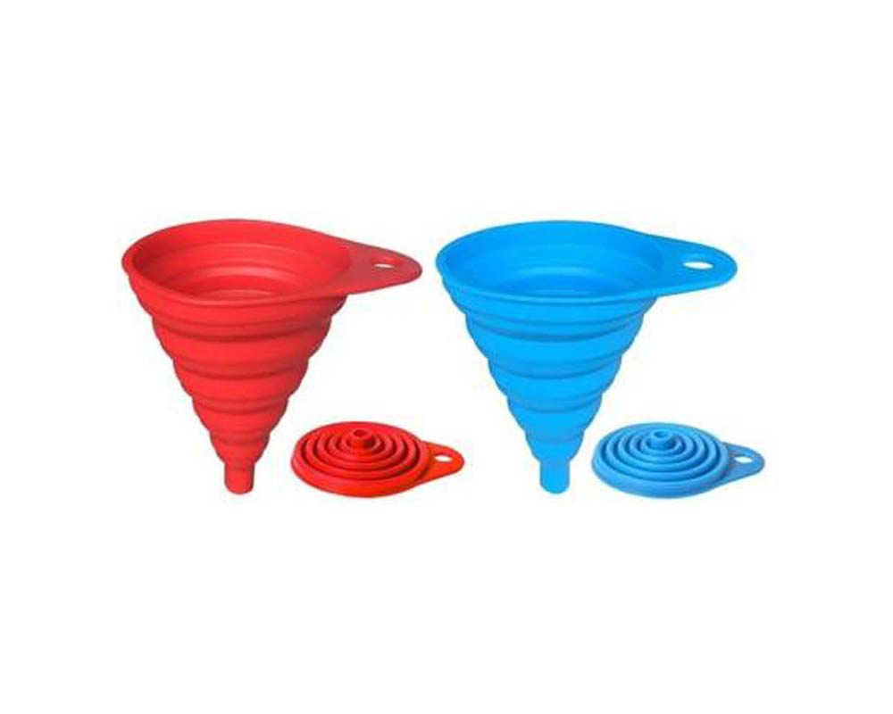 Silicon Folding Funnel Silicone Funnel  (Multicolor, Pack of 1)