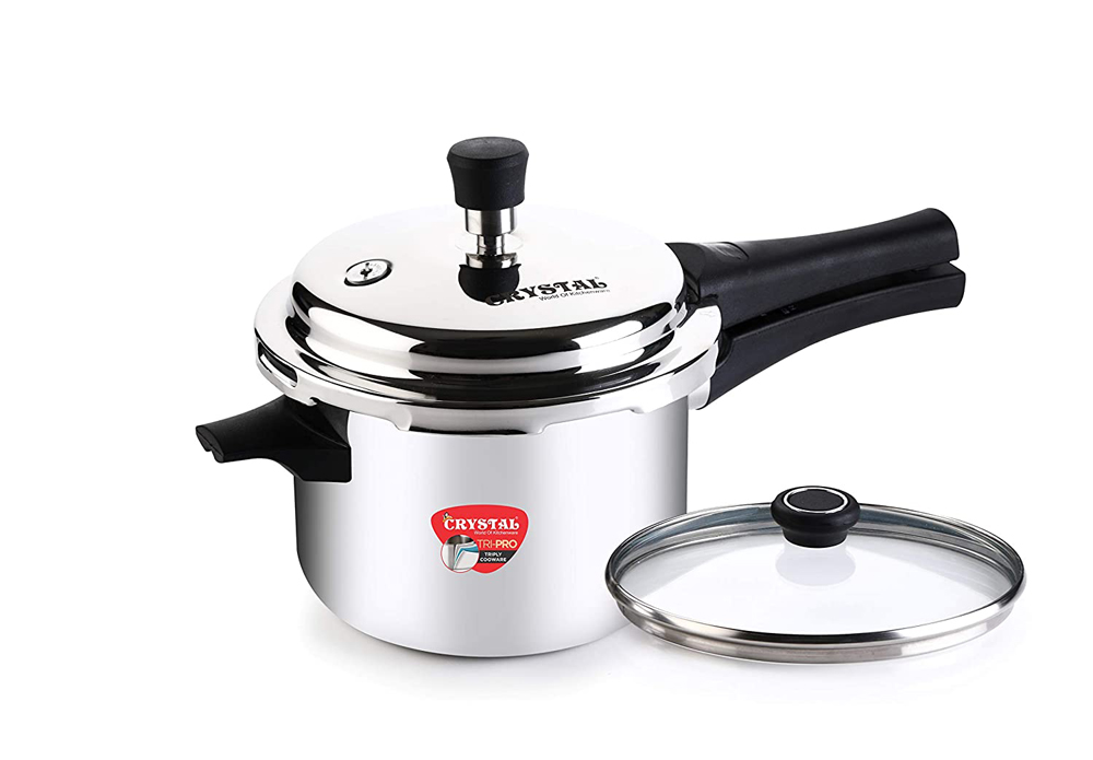 Crystal Stainless Steel Tri-Pro Triply Pressure Cooker